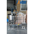 sanitary high shear inline mixer with trolley and hopper